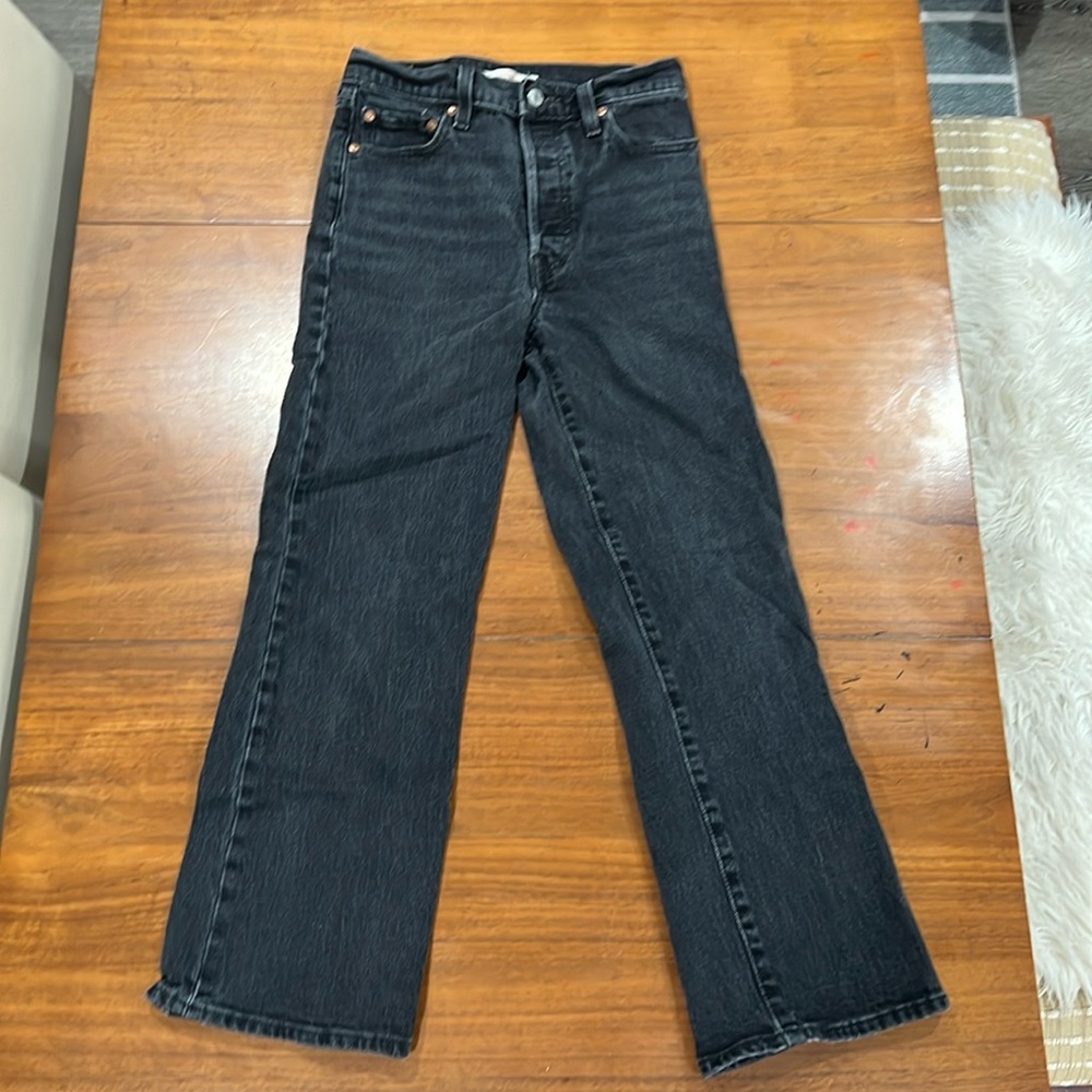 Levis ribcage crop boot black 26